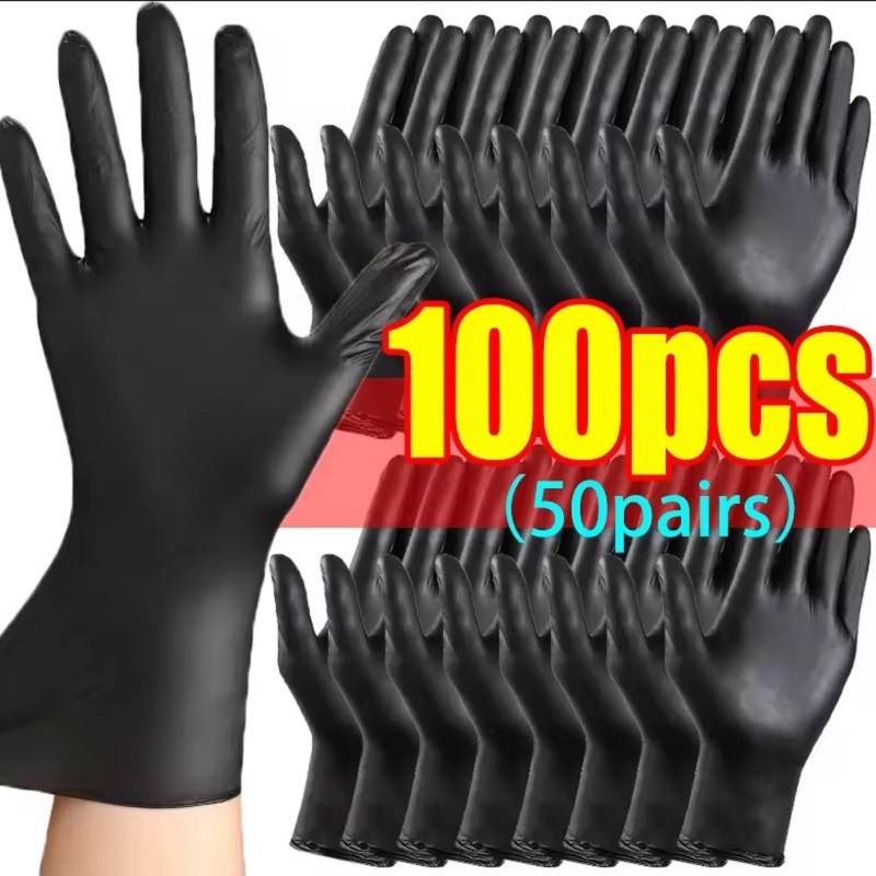Home Cooking Work - Sarung Tangan Sekali Pakai Hitam, Sarung
