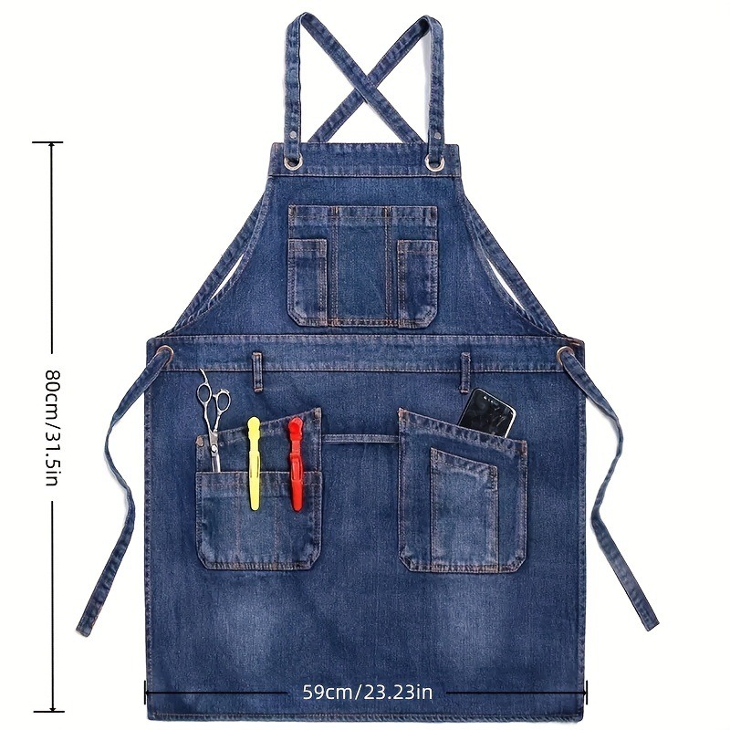 1 Buah Celemek Denim Modis Mul - Home Cooking Work ulasan dan harga