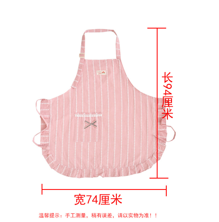 Apron bergaris dengan tali leh - Home Cooking Work ulasan dan harga